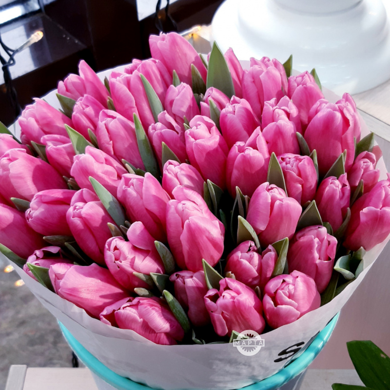 Тюльпаны ярко-розовые 1