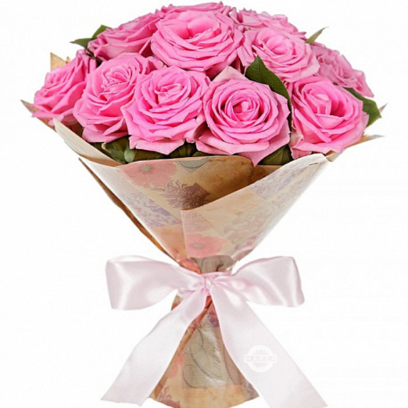 Букет розовых роз «Кукла Барби»